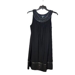 Dressbarn Collection Dress Women's 12 Above Knee Sleeveless Beaded Party Y2K USA